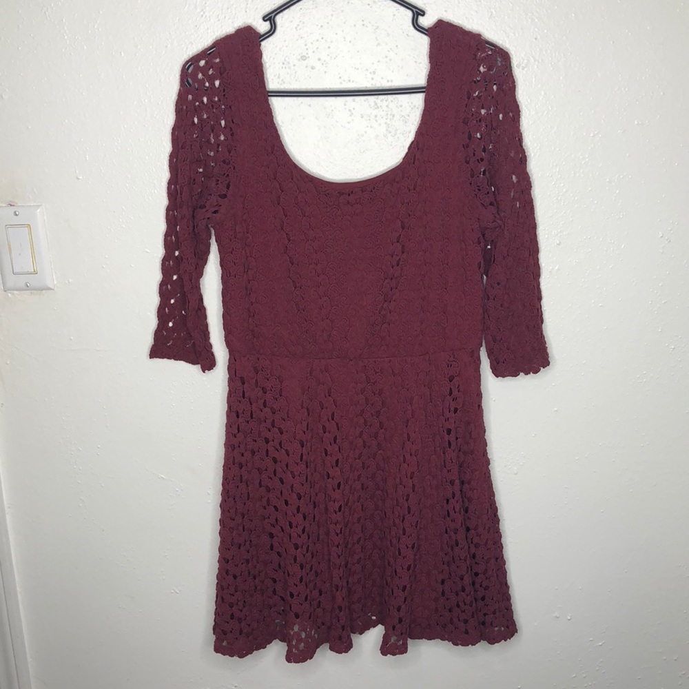 Love reign Maroon knitted dress